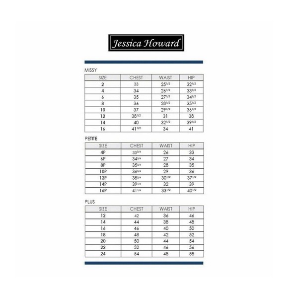 Jessica Howard Royal Blue Floral High Low Dress Petite Size 14P NWT - Picture 4 of 4